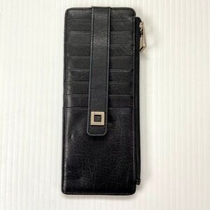 Lodis Julia Long Stacker Card Holder Wallet Black Leather